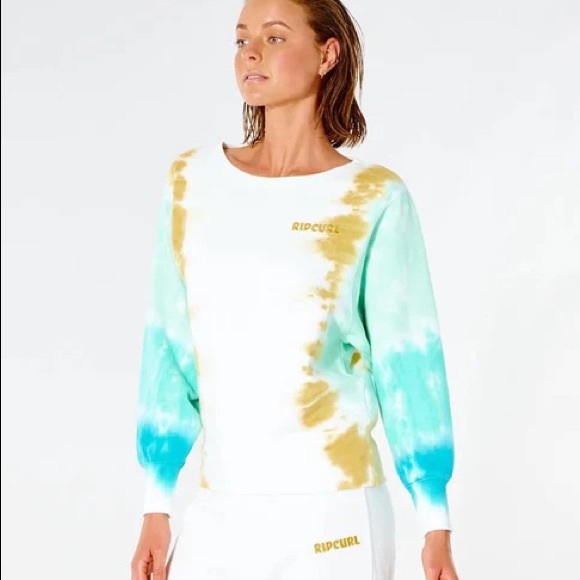 🔆RIP CURL🔆 SUN DRENCHED CREW SUN DRENCHED TRACK PANT SET - Picture 3 of 16